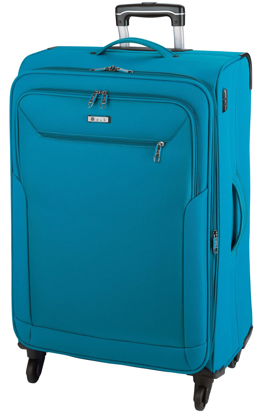 Bowatex Rollen Koffer Leicht 110 Liter Trolley gross 76 cm Stoffgepäck Hell Blau