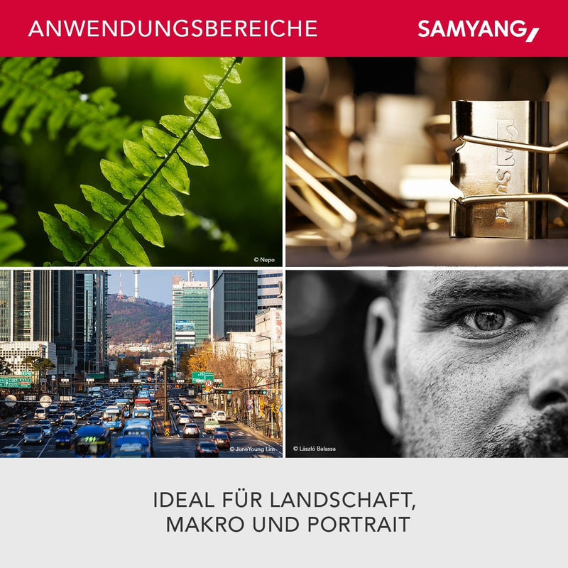 Samyang 100mm F2.8 Makro für Fuji X – APS-C Macro Teleobjektiv Festbrennweite für Fuji X-Mount, manu