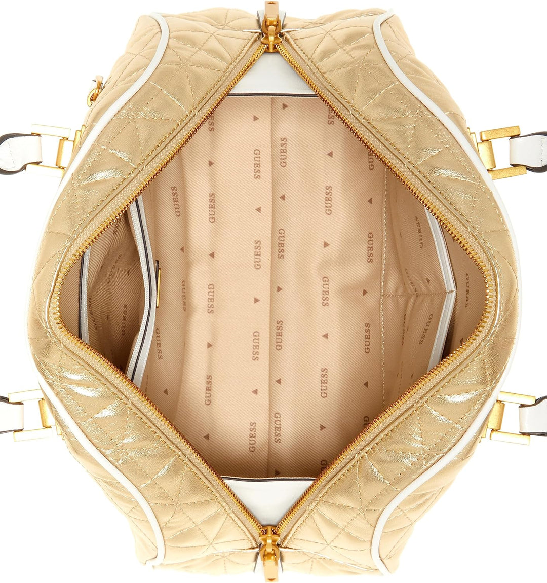 GUESS Damen Mildred Bowler Schulranzen, Griffe Oben Gold, Gold