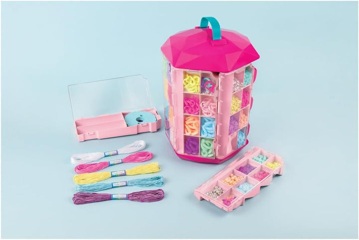 Make It Real 2901754 5-in-1 Schmuck-Center, DIY Schmuckset mit drehbarer Aufbewahrungsbox und umfang