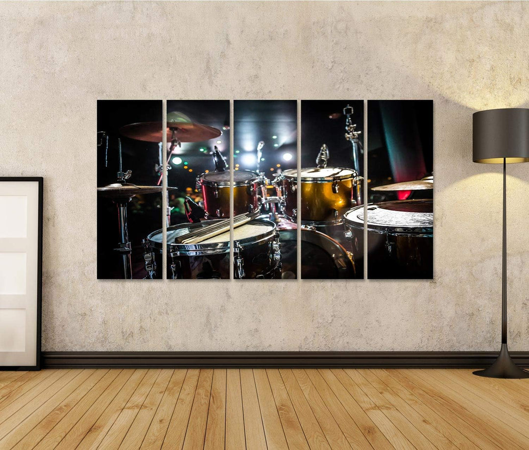 islandburner Bild auf Leinwand Schlagzeug Musik Schule Kinderzimmer Hobbyraum Bilder Wandbilder Post