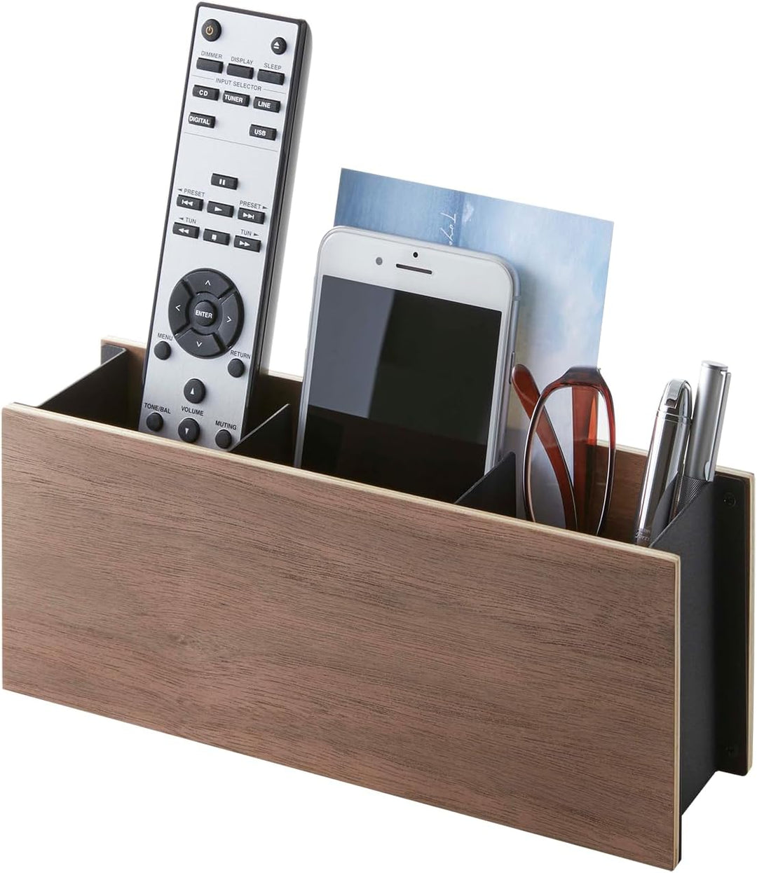 Pen & Remote Rack - Rin - brown Schwarz, Schwarz