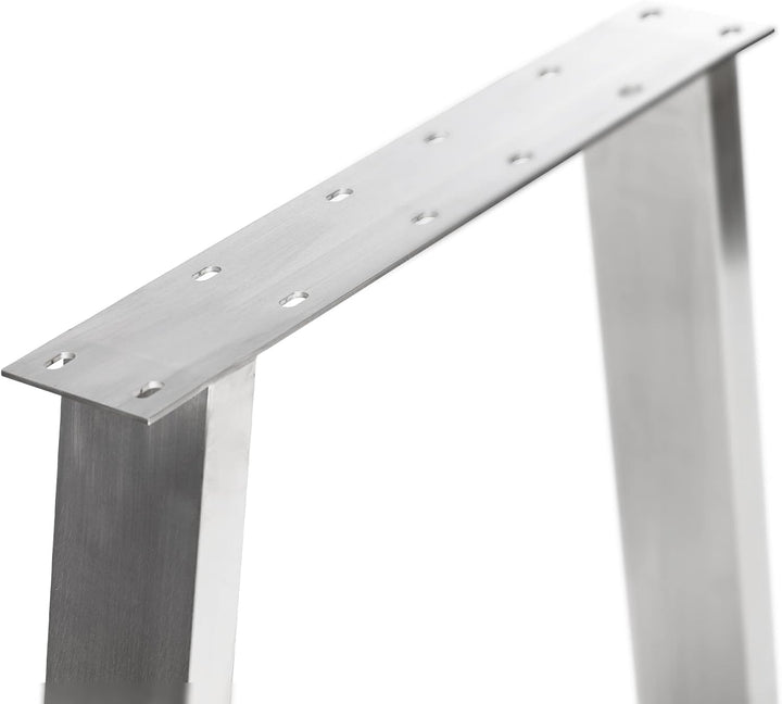 mina concept 11-1 Tischkufen Edelstahl – Tischgestell Trapez-förmig – Aussenmasse 70 x 72 cm – Profi