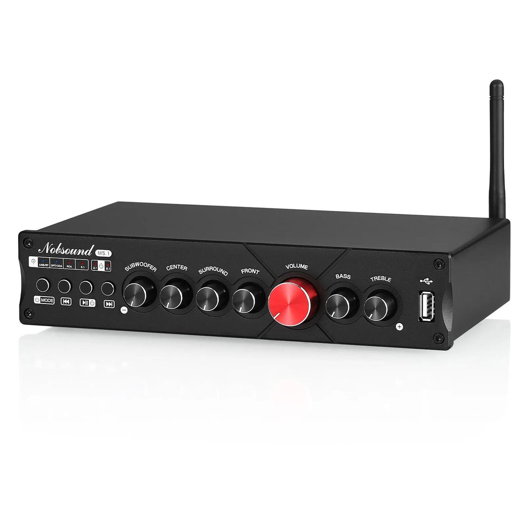 Nobsound HiFi 5.1 Kanal Bluetooth Verstärker Stereo Heimkino Power Amp Subwoofer Verstärker Audio Am