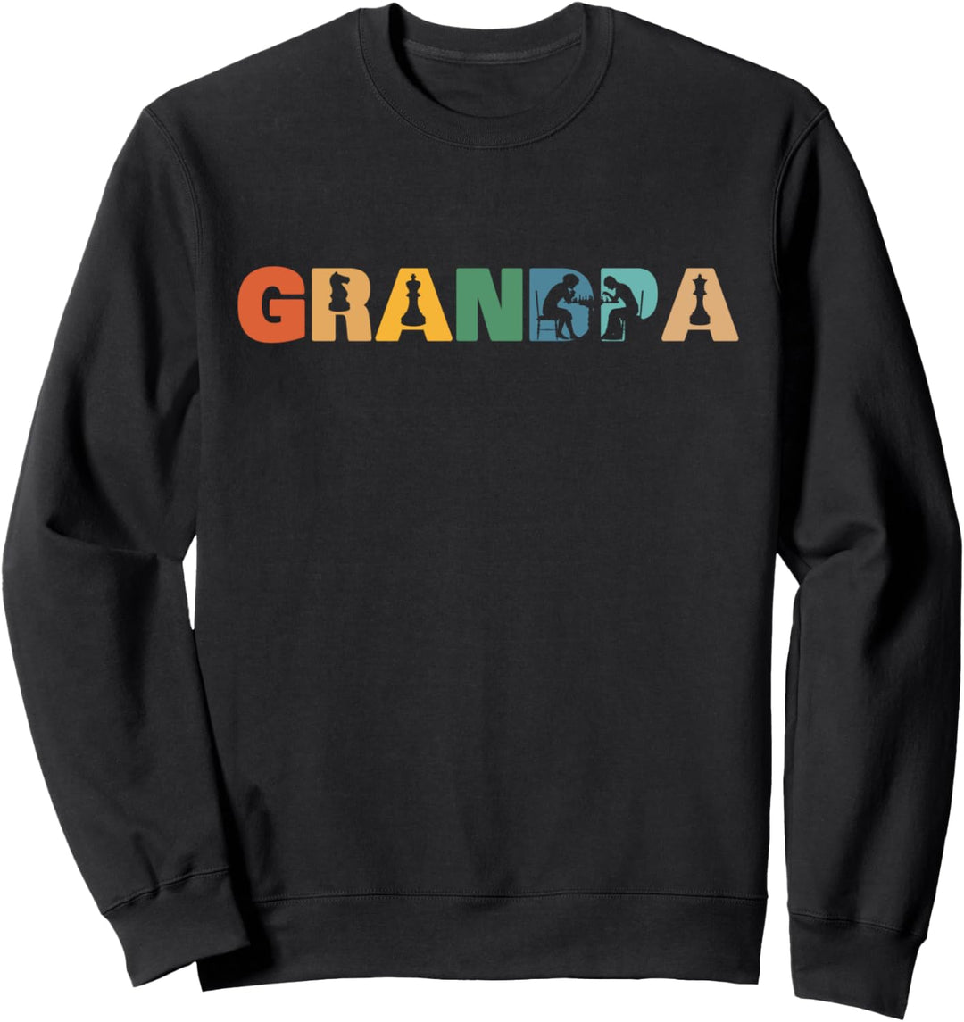 Retro-Schach-Opa, Geschenke für Männer im Ruhestand Sweatshirt
