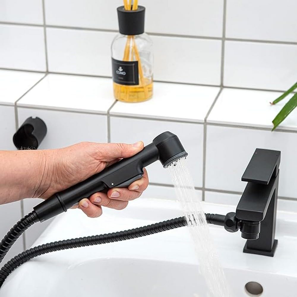 Cornat Waschbeckenbrause-Set - Mobile Handbrause mit Brauseschlauch - Einfaches Umschalten - Inkl. W