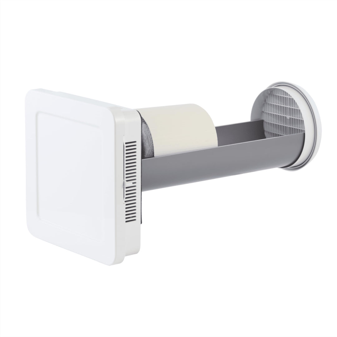 SIEGENIA AEROTUBE WRG smart Wand-Lüfter, dezentrale Wohnraum-Lüftung energiesparend mit aktiver Zu-