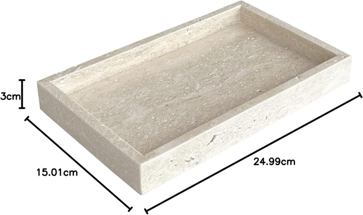 StonePlus Natürliches Marmor-Schmucktablett, klein, Stein-Organizer für Kleiderzimmer/Badezimmer/Caf