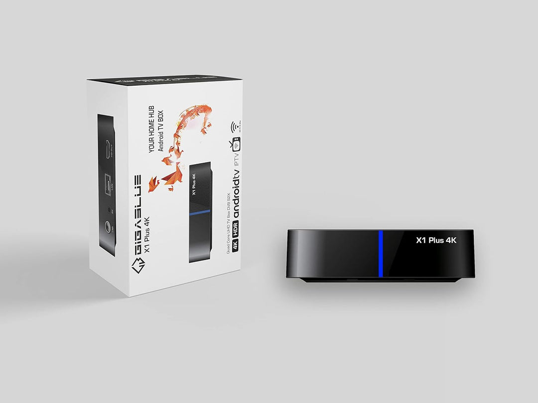 GigaBlue UHD X1 Plus 4K Android 1x DVB-S2x Tuner + Android TV IP Empfänger in Einer Box