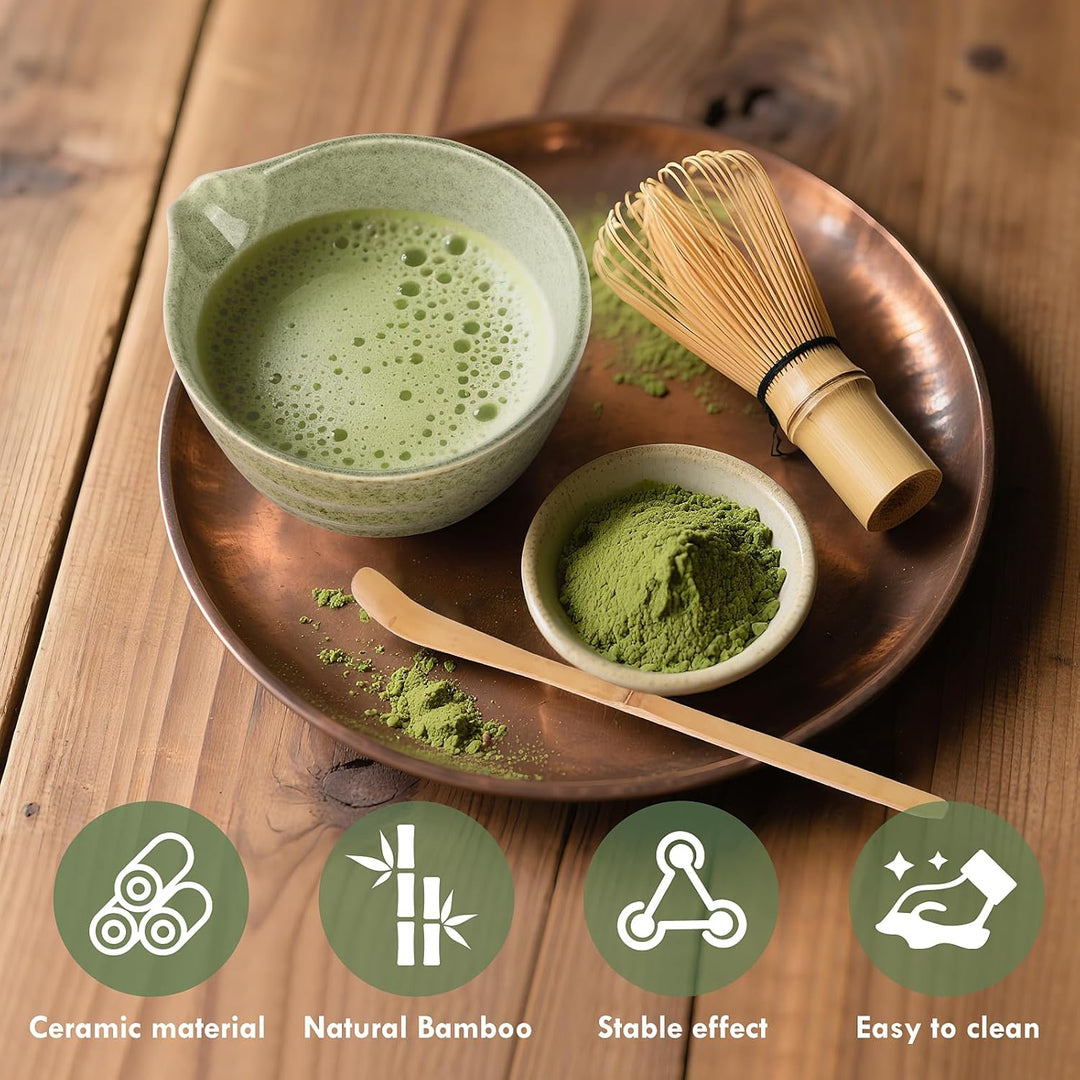 5 Stück Matcha Set, Matcha Whisk Set, Matcha Tea Set, Stylisches Matchas Set Mit Matcha Besen, Match