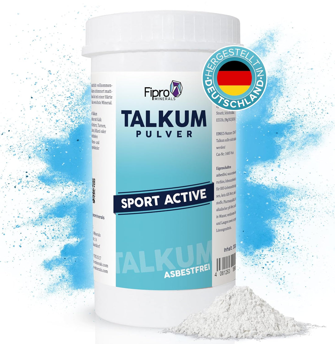 TALKUM PULVER 300 g Feines asbestfreies Sporttalkumpuder – mischbar mit Kreide – Für Sport und Freiz
