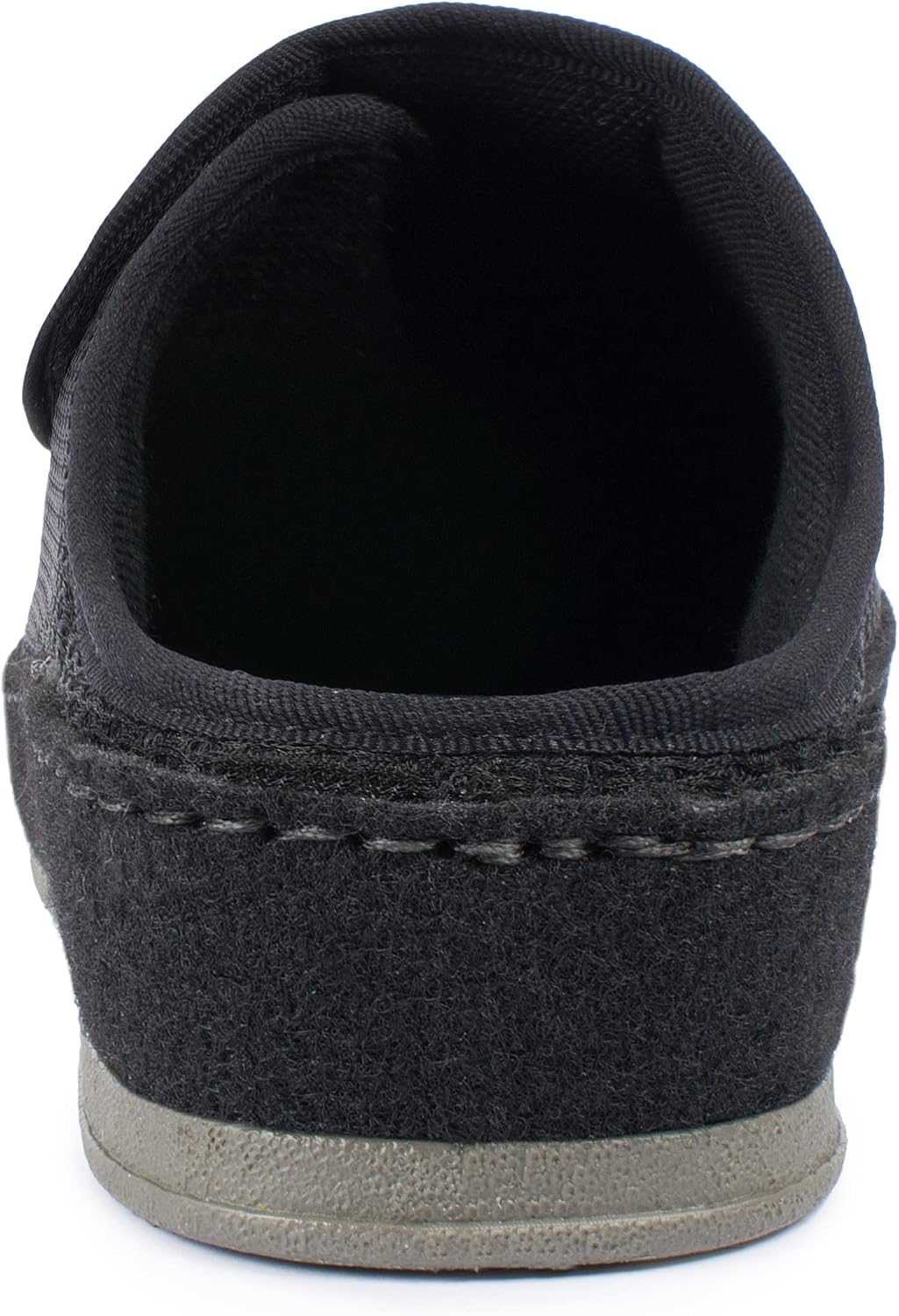Aerosoft Klett-Pantolette 6032-4P Damen Herren Hausschuh Weite G-H rutschhemmend 37 EU Schwarz, 37 E