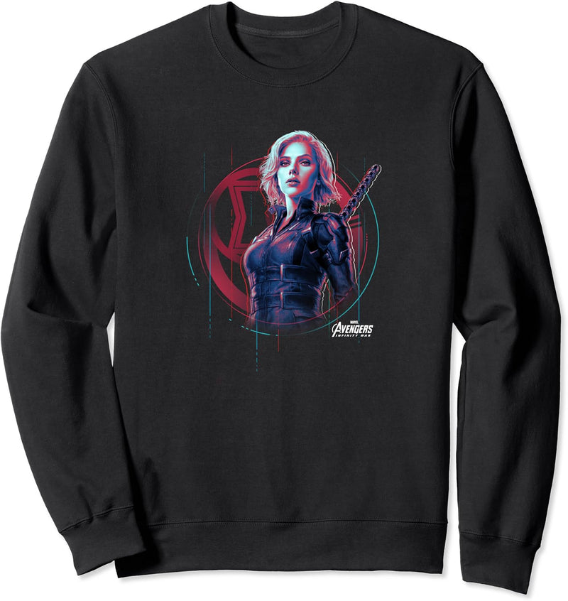 Marvel Avengers: Infinity War Black Widow Glitch Portrait Sweatshirt