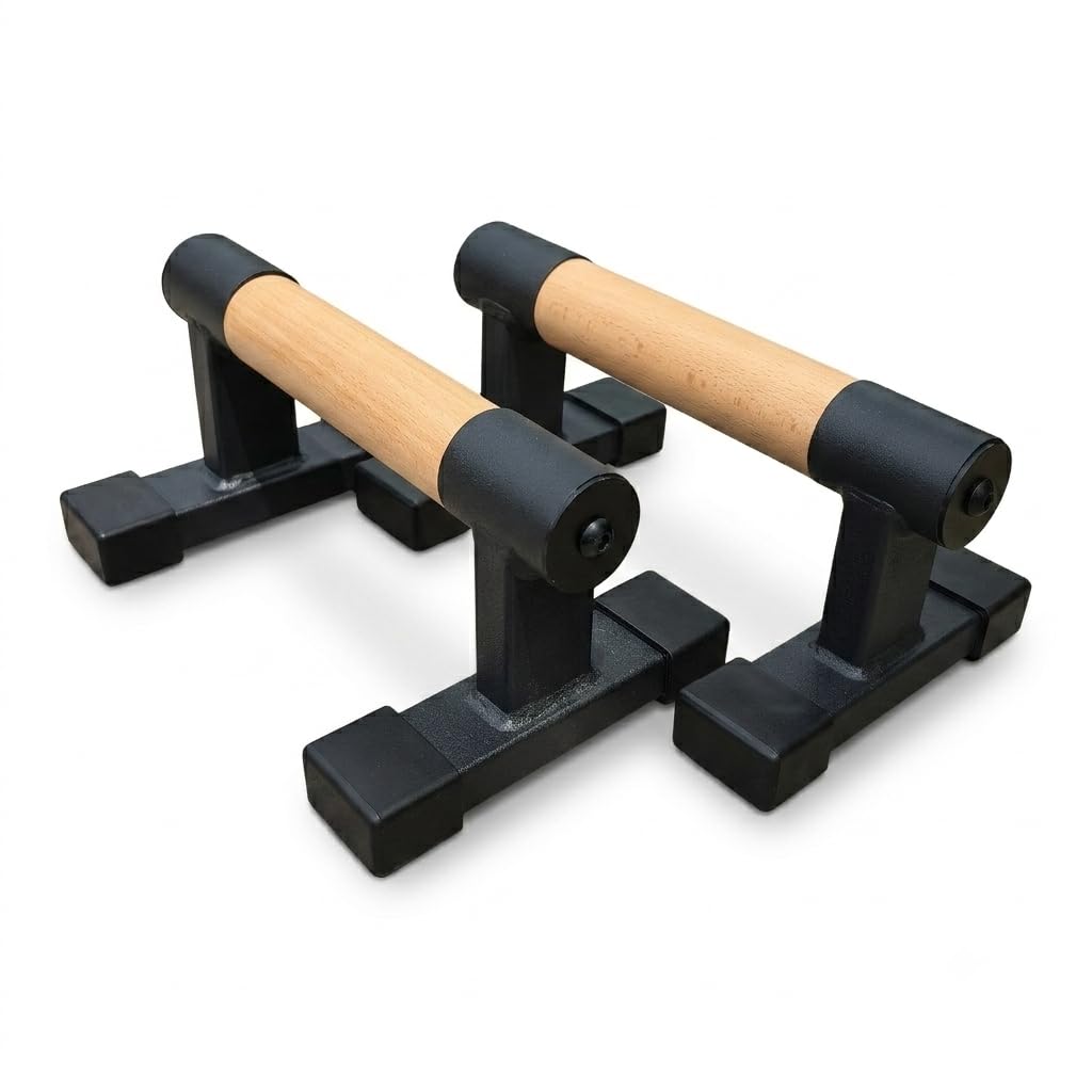 Parallettes, Calisthenics Griffe für Handstand, Push-Ups, Liegestützgriffe Holz für Fitness zuhause