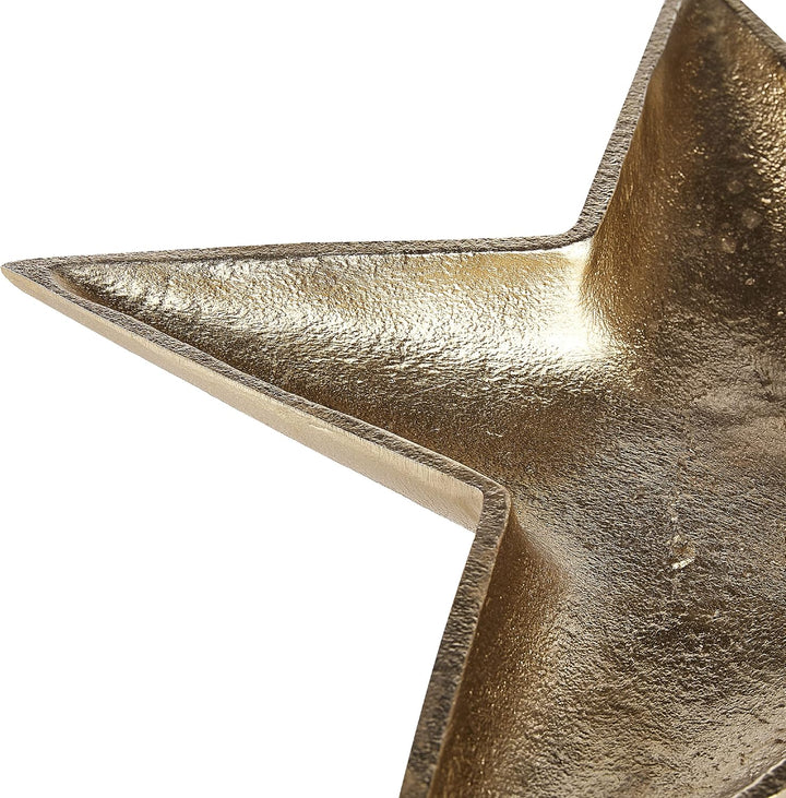 Dekoschale Aluminium gold Sternform 2er Set Dekotablett Dekoration Banten