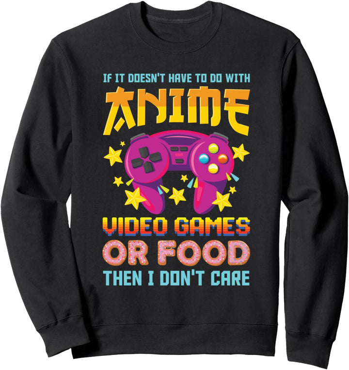 Anime Videospiele Donuts Food-Gamer Geschenk Sweatshirt