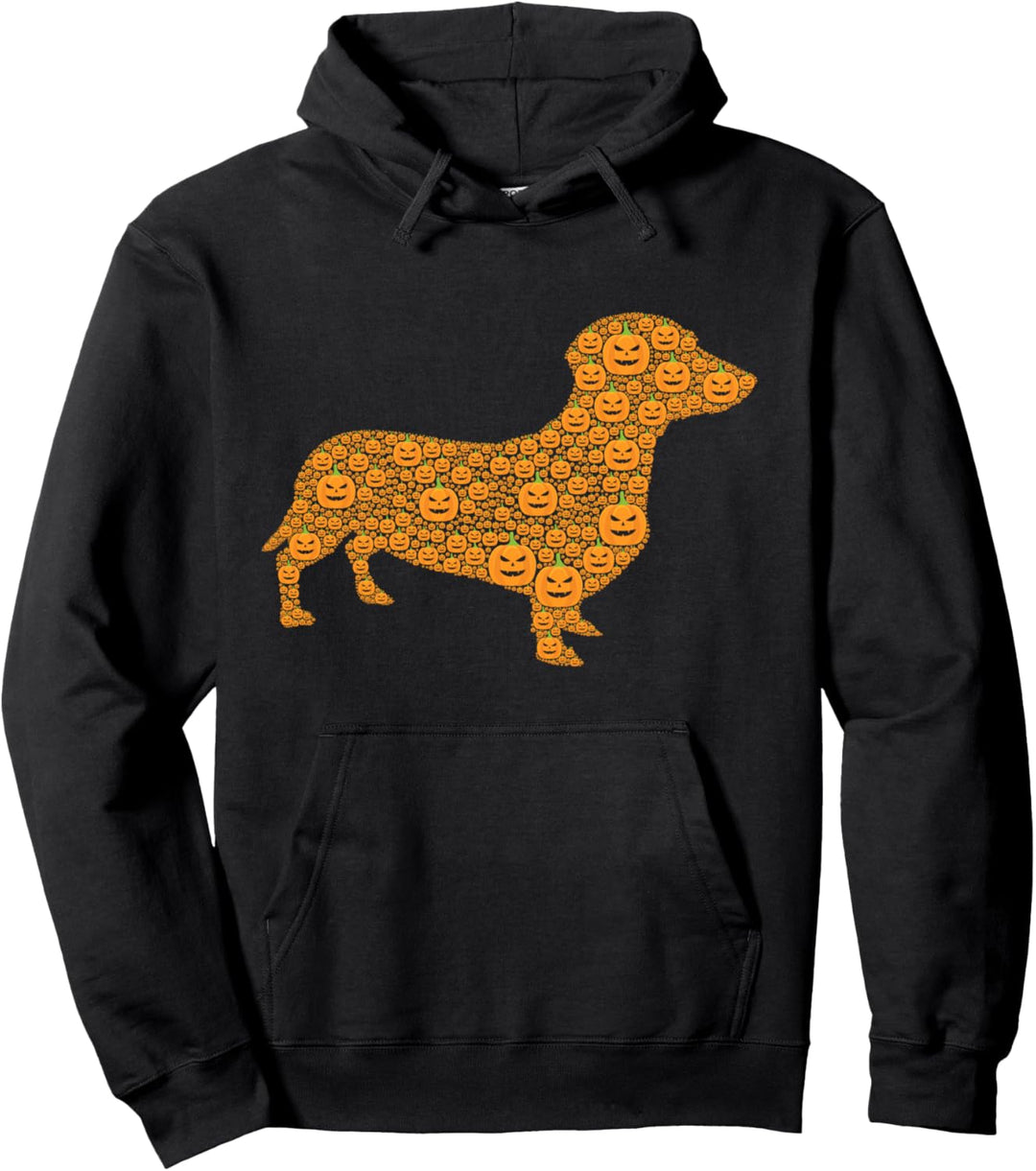 Dackel Dackel Wiener Hund Halloween Kürbisse Kostüm Lustig Pullover Hoodie