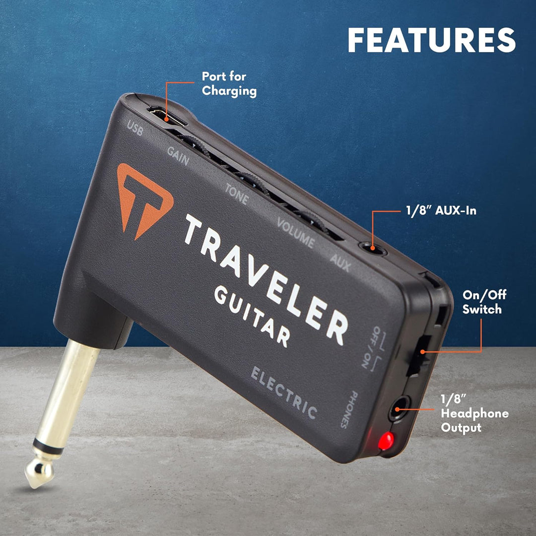 Traveler Gitarren-Kopfhörerverstärker – elektrisch (TGA-1E), Elektrisch