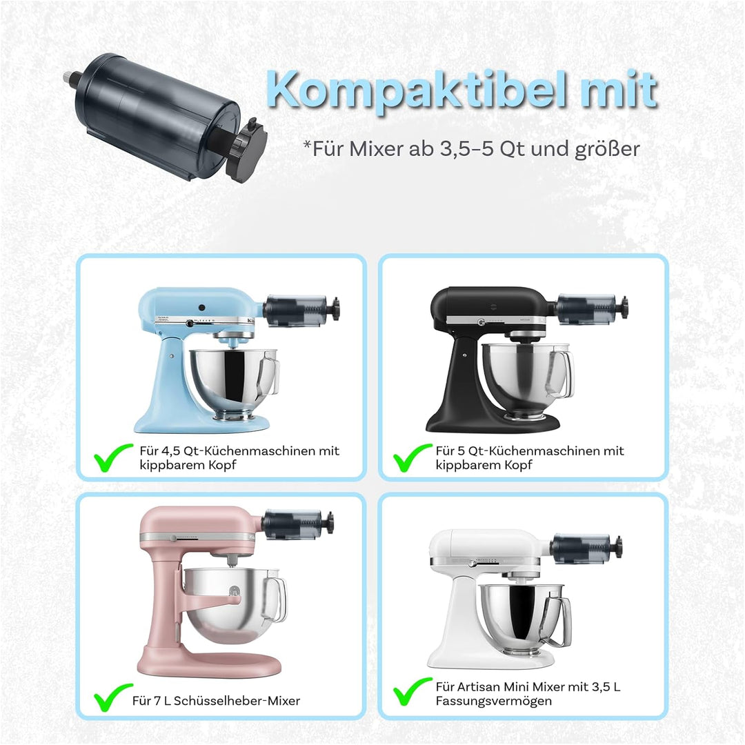 Rasiereis-Aufsatz für KitchenAid 4.5-5 Quart Kippkopf-Standmixer von MMOBIEL – Ice Maker mit Einstel