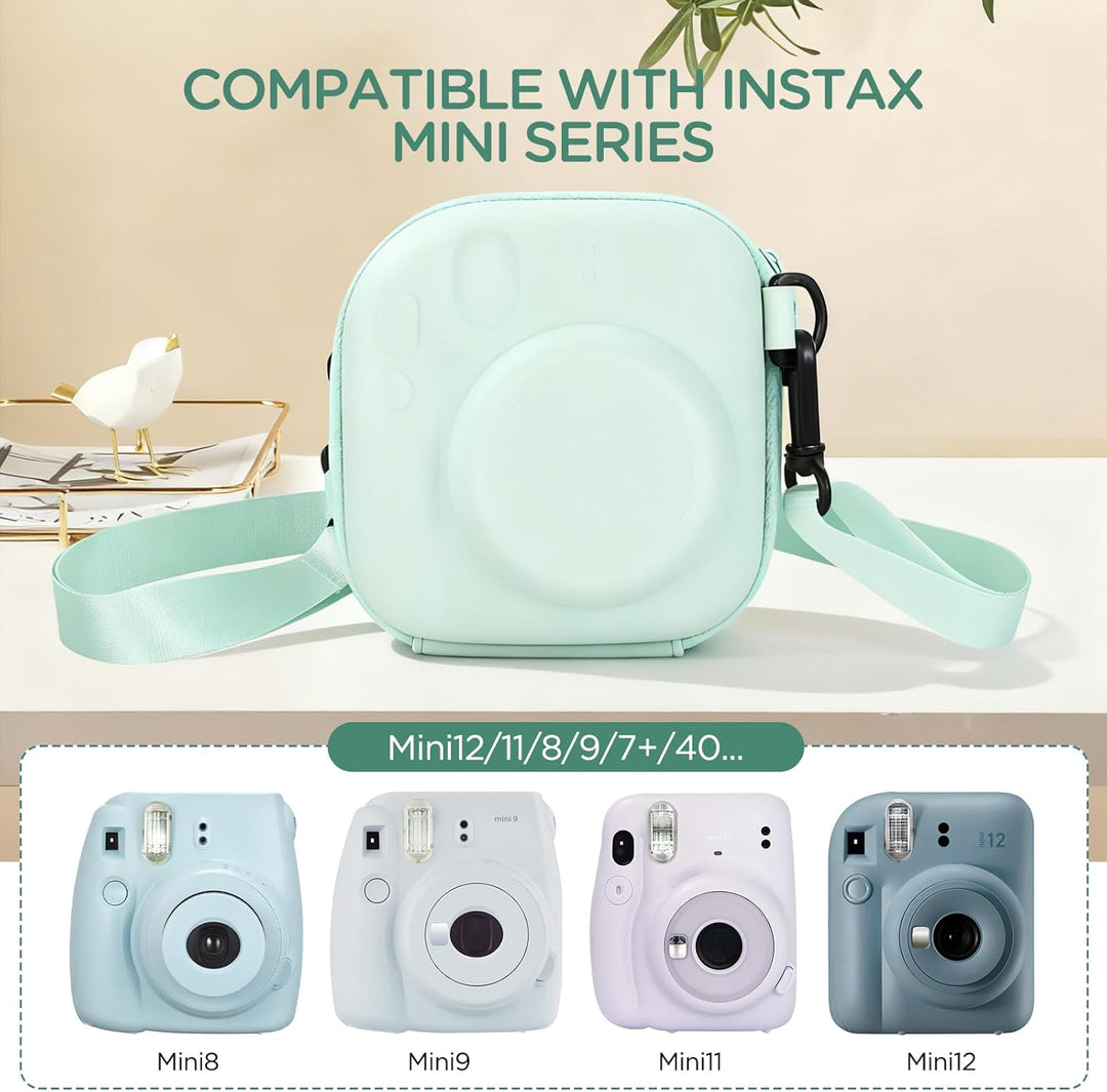 VINATO Eva Kameratasche für Mini 7+/8/9/11/12/40 wasserdichte Stossdämpfung Kamera Tasche mit Trager