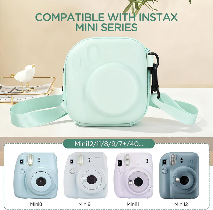 VINATO Eva Kameratasche für Mini 7+/8/9/11/12/40 wasserdichte Stossdämpfung Kamera Tasche mit Trager