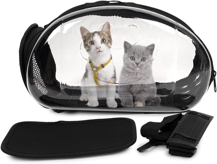 Durchsichtiger Haustiertransporter - Tragetasche für Reisen S/L transportbox Reisebox für Tiere (Sch