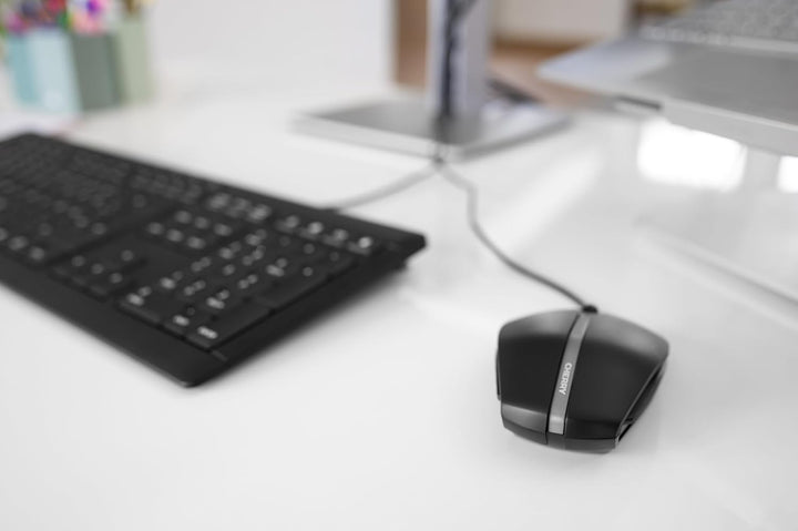 CHERRY GENTIX Silent, kabelgebundene Maus, leise Design-Maus ohne klick, perfekte Ergonomie, präzise