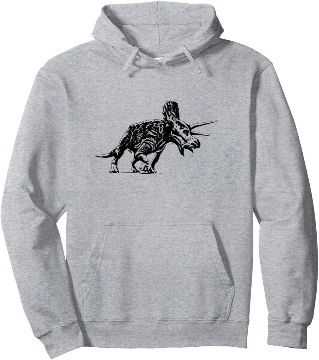 Triceratops Motiv Dinosaurier Dino Pflanzenfresser Urzeit Pullover Hoodie