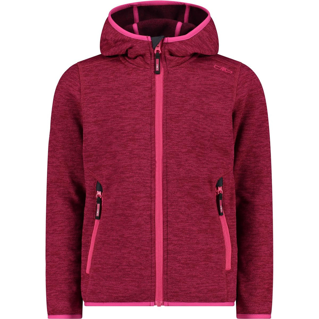 CMP Unisex Kinder Kid G-jacke mit Fester Kapuze fleecejacke 104 Fuchsia-Anemone, 104 Fuchsia-Anemone