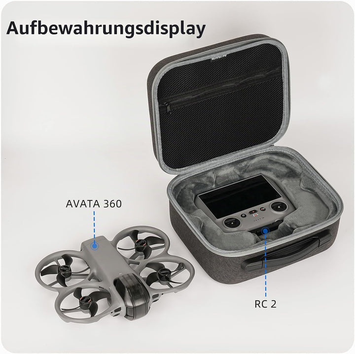 ZJRXM Tasche für DJI Avata 360 Drohne und RC 2 Controller, Tragbare Tragetasche für DJI Avata 360 Zu