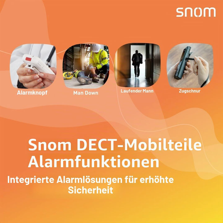 Snom M70 IP DECT Robustes Mobilteil EU / USA, VoIP, SIP, Bluetooth, HD, Alarmschlüssel, Vibration, P