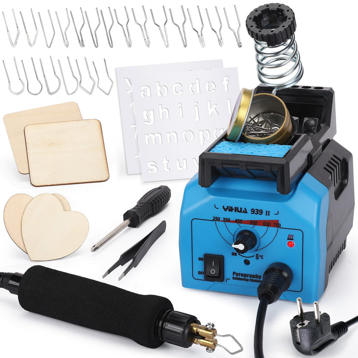 YIHUA 939-II Brandmalerei stift lötkolben set Holzgravur-Bastelset mit einstellbarer Temperatur Holz