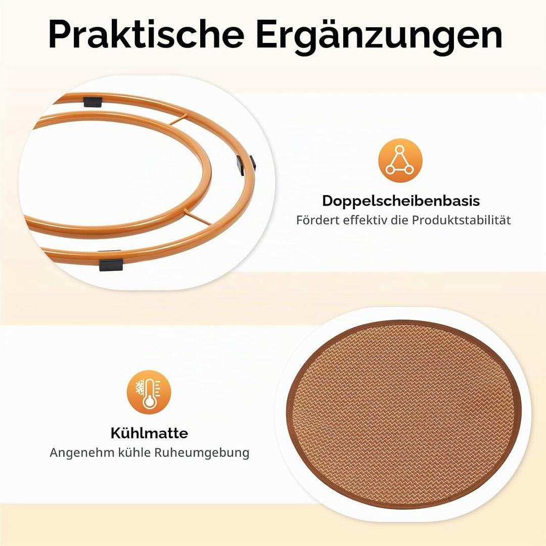 Katzenschaukel - Hängesessel für Katzen, KatzenhäNgematte, Rattan äHnliche HäNgekorb-KatzenhöHle, Fr