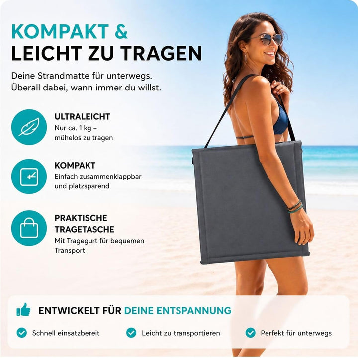 Intimo Living 2er Set Strandliegen mit stufenlos Verstellbarer Rückenlehne - Die Strandmatten gefüll