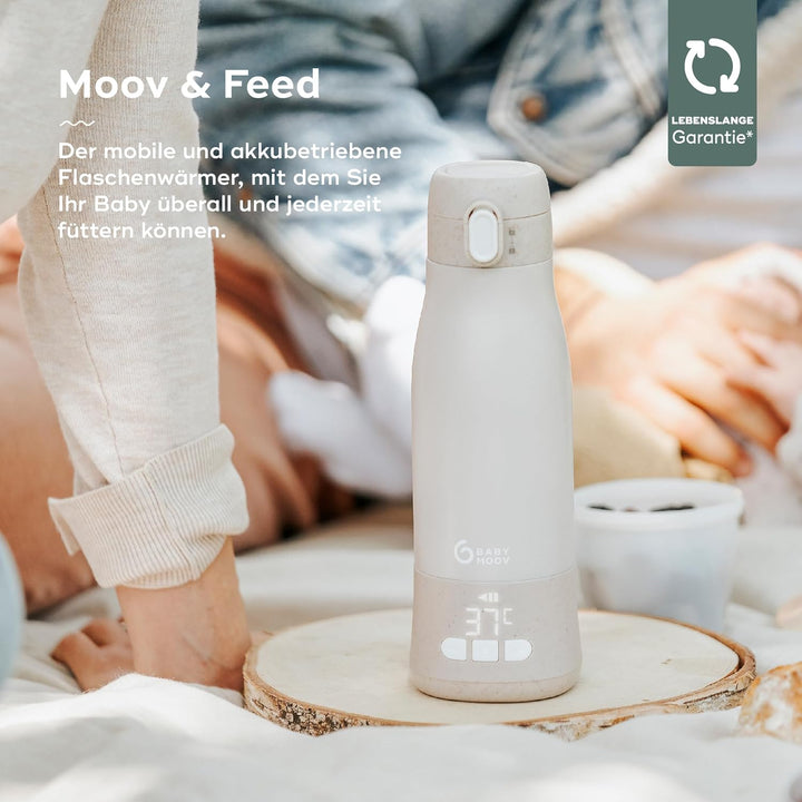 Babymoov Mobiler und kabelloser Flaschenwärmer Moov & Feed - Kapazität 340ml - Wasser oder Muttermil