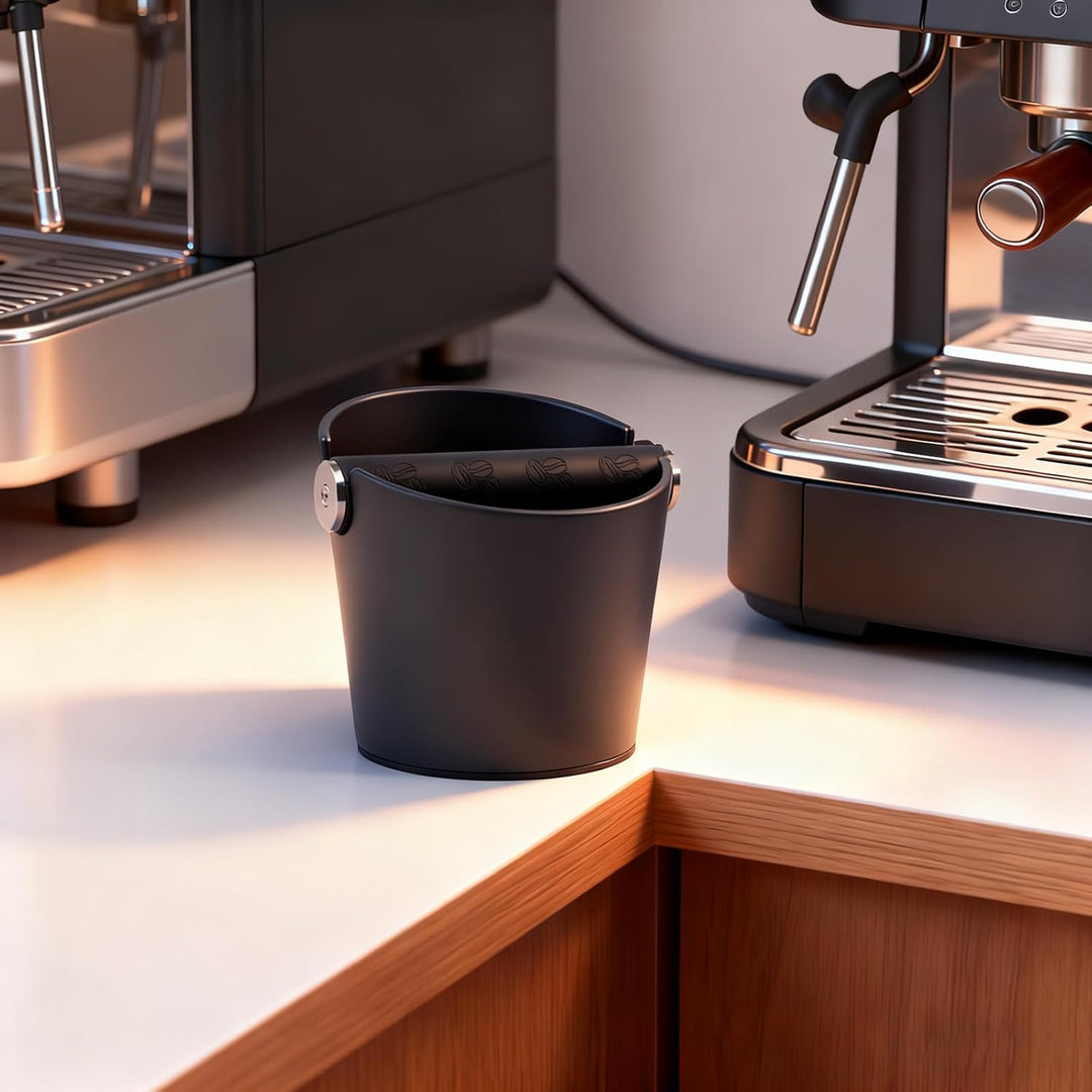 Abklopfbehälter für Siebträger Espresso-Abschlagbox Knock Box Kaffeesatz Abschlagbehälter mit Heraus