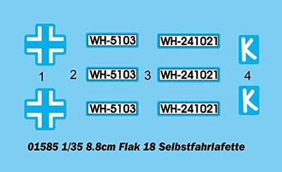 Trumpeter 1585 Modellbausatz 8.8cm Flak 18 Selbstfahrlafette