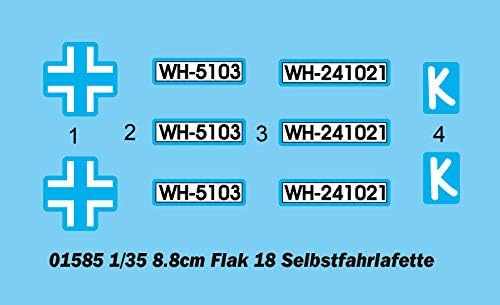 Trumpeter 1585 Modellbausatz 8.8cm Flak 18 Selbstfahrlafette