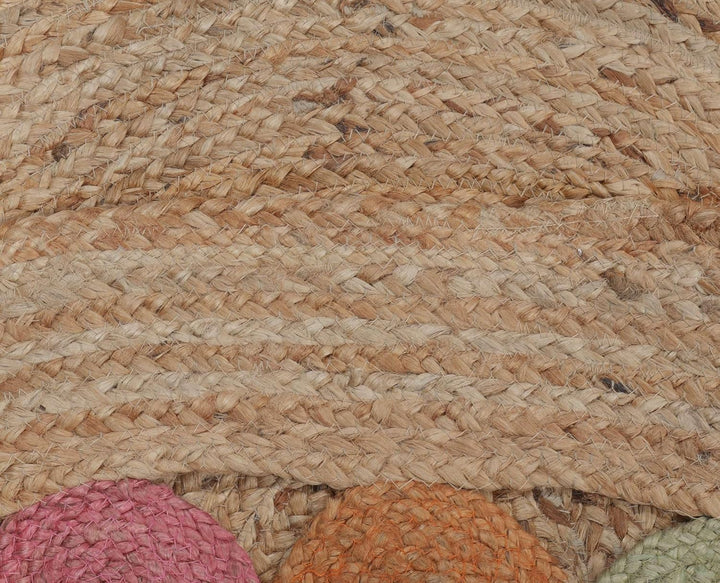 RugVista, Dottie Jute, In & Outdoor Teppich, Hochflor Teppich, Ø 150 cm, Rund, Modern, Jute, Flur, C