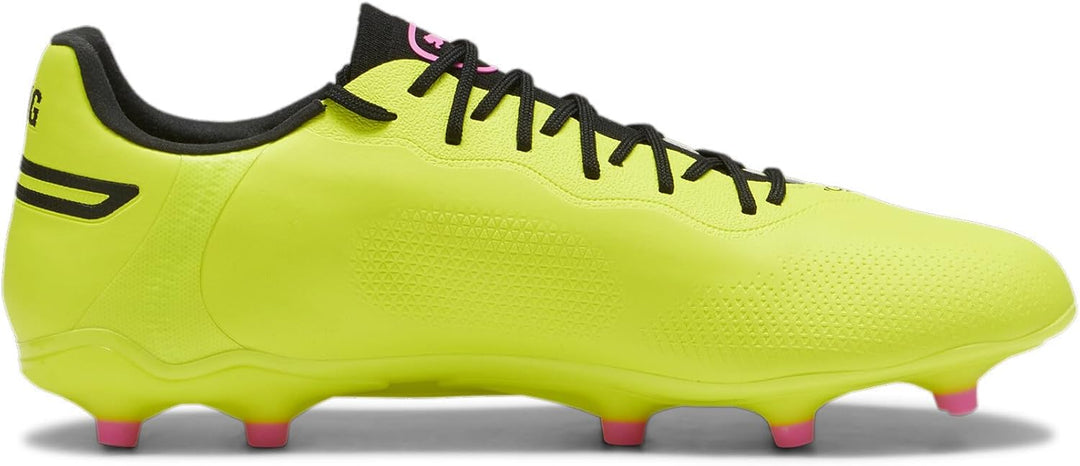 PUMA Mens King Ultimate Soccer Cleats Cleated, Firm Ground, Turf - Black 39 EU Electric Lime Puma Bl