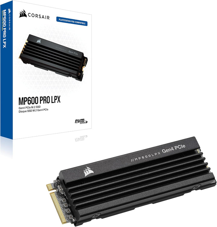 Corsair MP600 PRO LPX M.2 NVMe PCIe x4 Gen4 SSD, 1 TB, optimiert für PS5 Black, 1 Stück 1 TB Schwarz