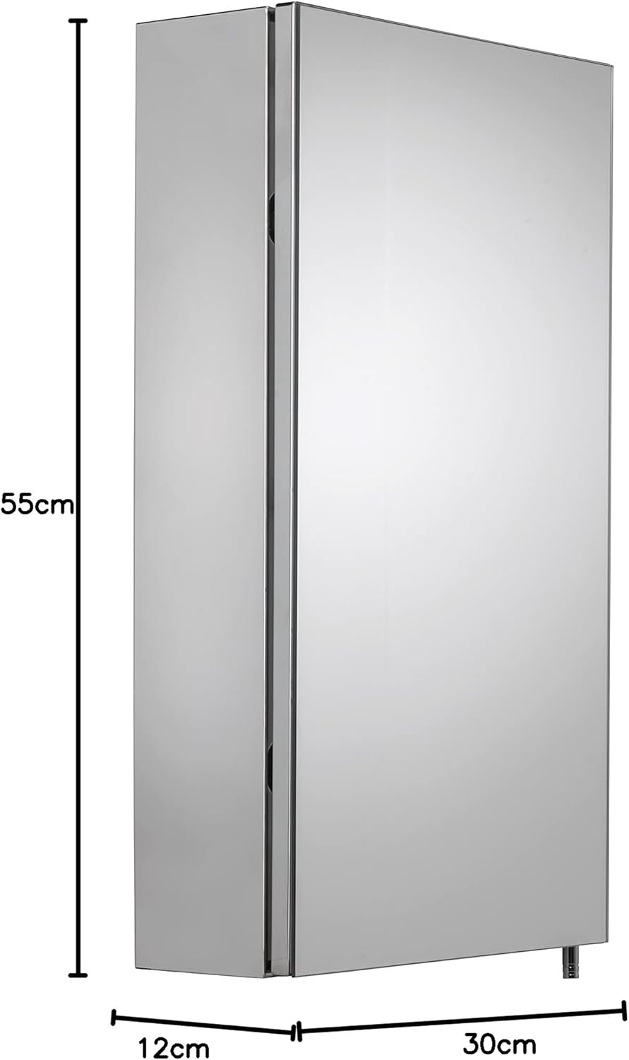 Croydex Anton Schrank, 1 Tür, Edelstahl Standard-Einzeltür, Standard-Einzeltür