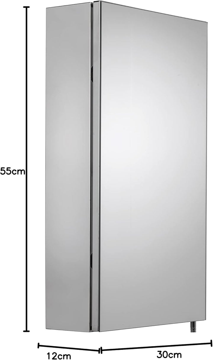 Croydex Anton Schrank, 1 Tür, Edelstahl Standard-Einzeltür, Standard-Einzeltür