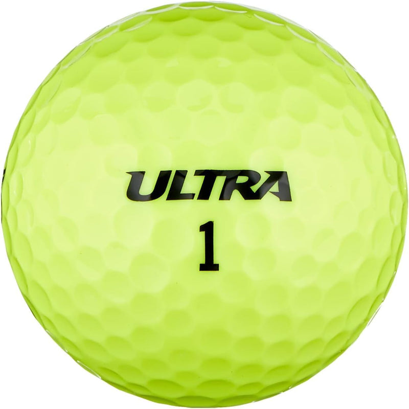 Wilson Ultra, weiche 2-piece Golfbälle für Weite Distanzen,15er Pack, Weiche Ionomerhülle, Gelb 1 Si