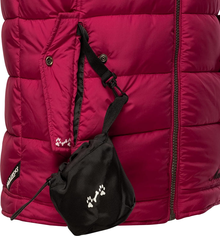 MARIKOO Damen leichte Übergangsweste Steppweste mit Kapuze Taisaa XS-3XL, XS Fuchsia