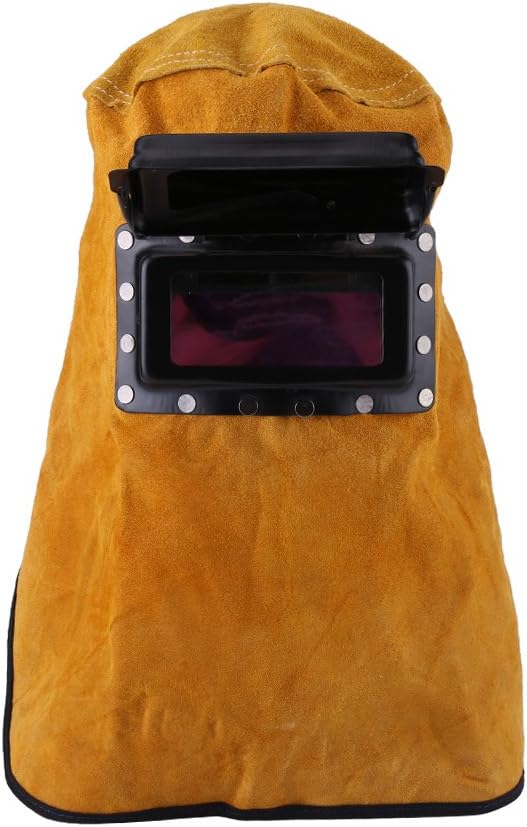 Schweisserhaube mit Auto Verdunkelung Filter Objektiv, Ledermaske Durable Gute Qualität