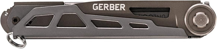 Gerber Taschenmesser mit 4 Funktionen, Multitool mit glatter Klinge, ArmBar Slim Cut, Stahlgrün, Ede