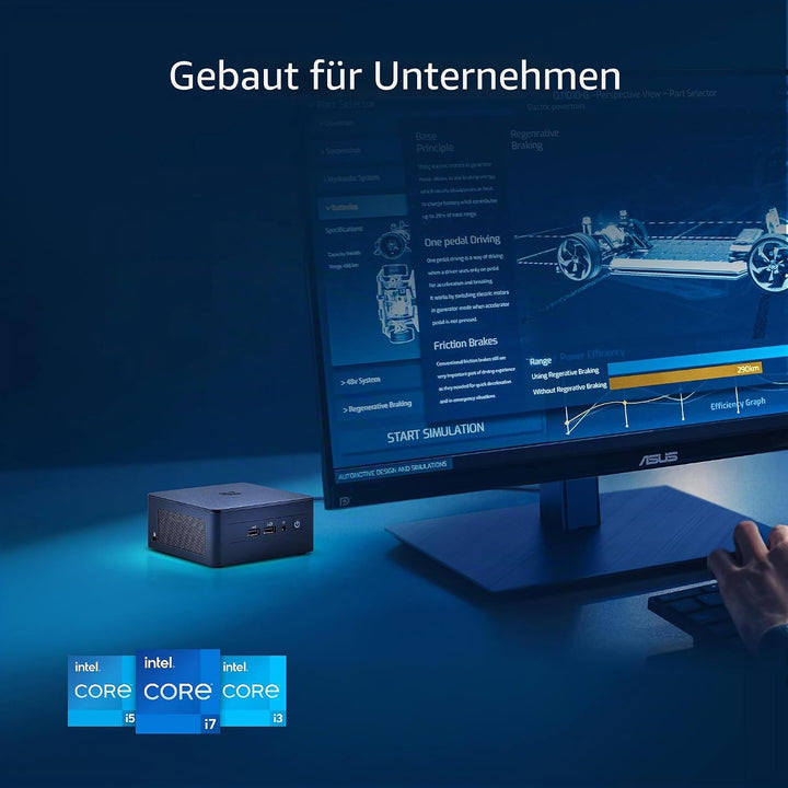 ASUS NUC 13 Pro Slim Mini PC RNUC13ANKI3048C2I | Intel Core i3 1315U, Intel Iris XE Grafik, 512GB Sp