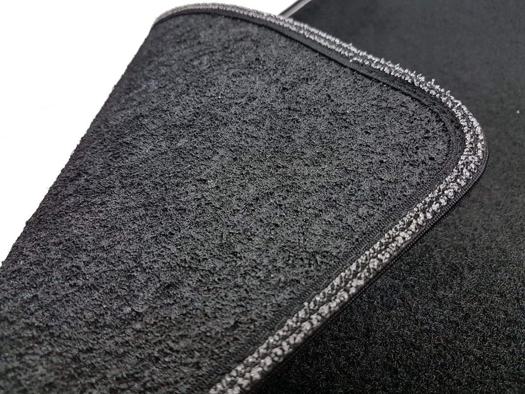 Das Teppich Auto, sprint01301, FuÃŸmatten Teppiche Schwarz rutschfest, verstÃ¤rkter Rand, zweifarbig