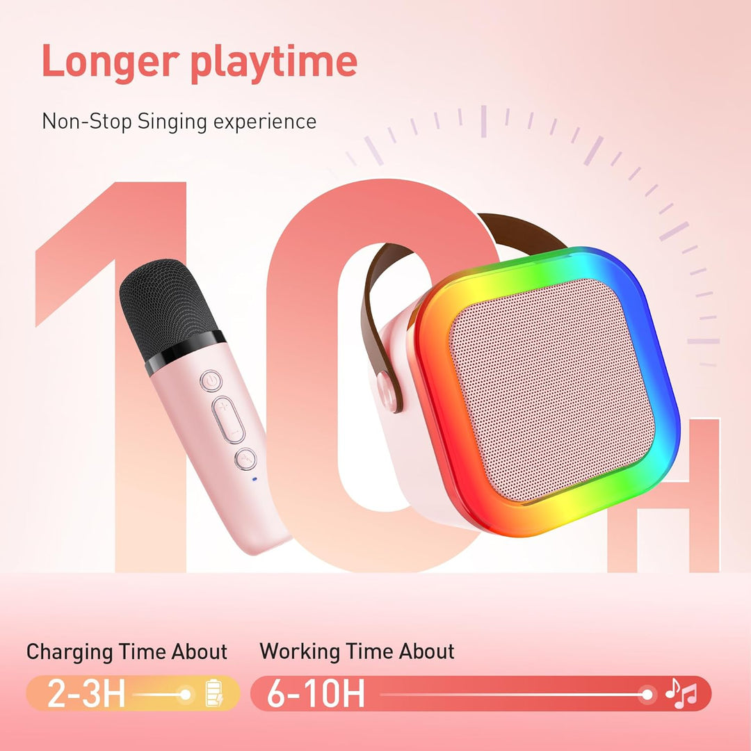 Karaoke Maschine Kinder, Geschenk für Mädchen 3-12 Jahre, Karaoke Kinder Spielzeug ab 3-12 Jahre Mäd
